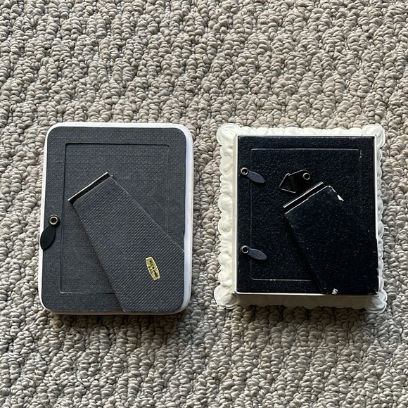 Bundle of 2 Romantic & Classical Photo Frames In White & Cream Floral Border - Picture 6 of 6